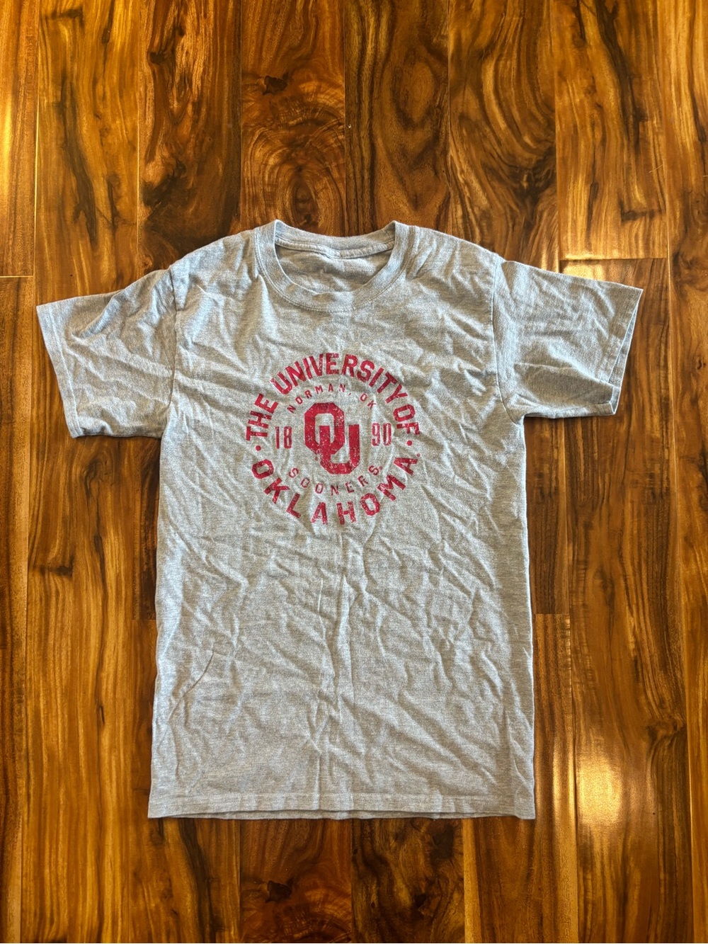 Official University of Oklahoma Sooners Graphic T-Shirt - Grey - Men's Small